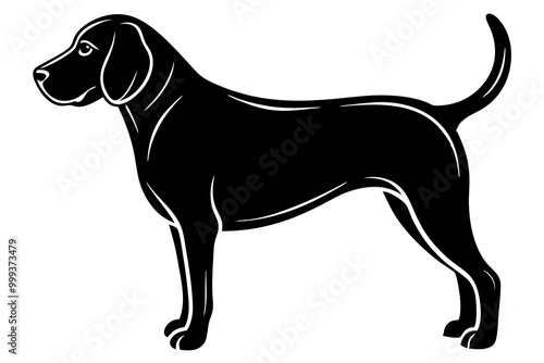 
Beagle dog, Beagle dog silhouette, Beagle hound dog vector
