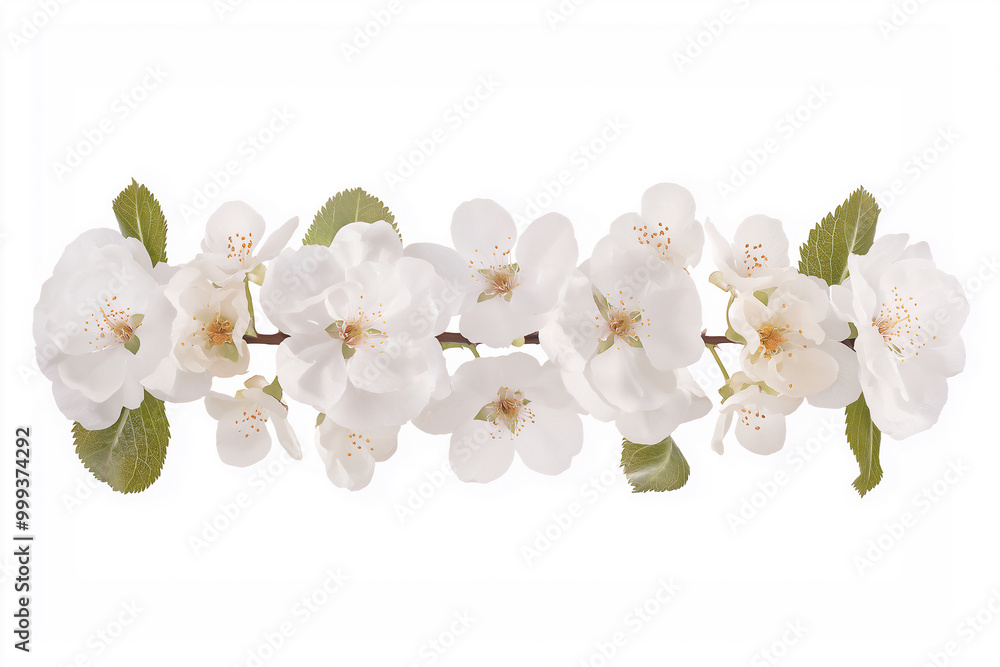 Obraz premium White floral border decoration
