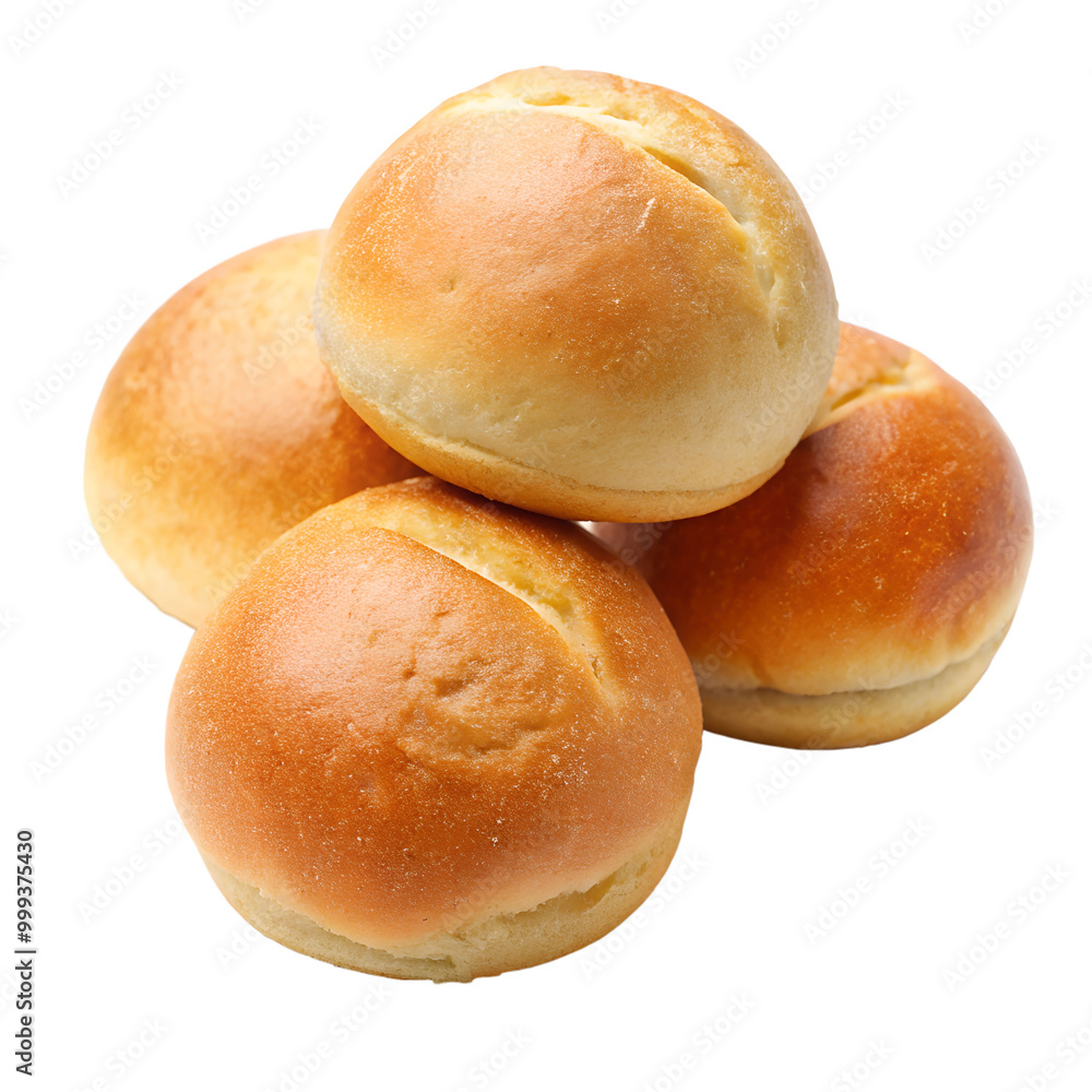 Crispy bread rolls isolated on a transparent background Crispy bread rolls isolated on a transparent background