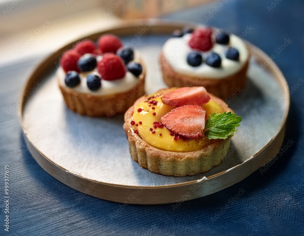 Indulgent breakfast pastries with depth of field highlighting flaky textures and sweet fillings Indulgent breakfast pastries with depth of field highlighting flaky textures and sweet fillings
