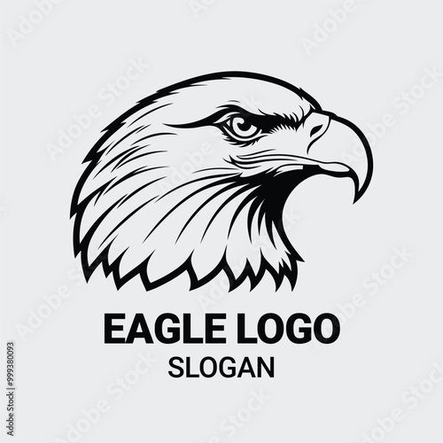 simple eagle logo. eagle animal flat icon. eagle head vector illustration