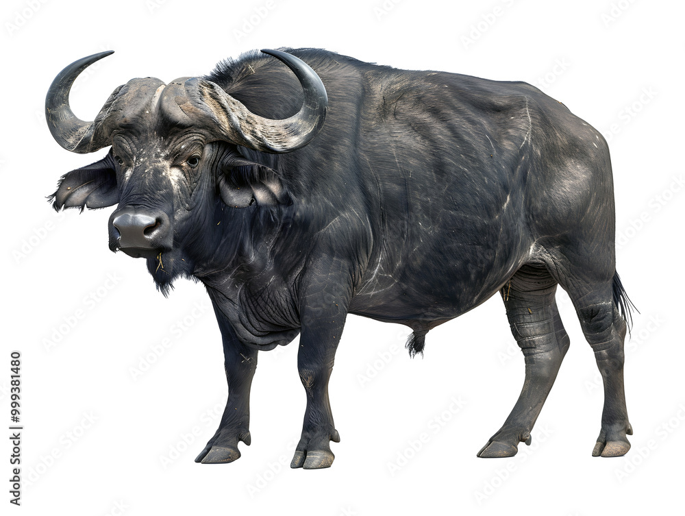 Fototapeta premium african buffalo isolated on transparent background