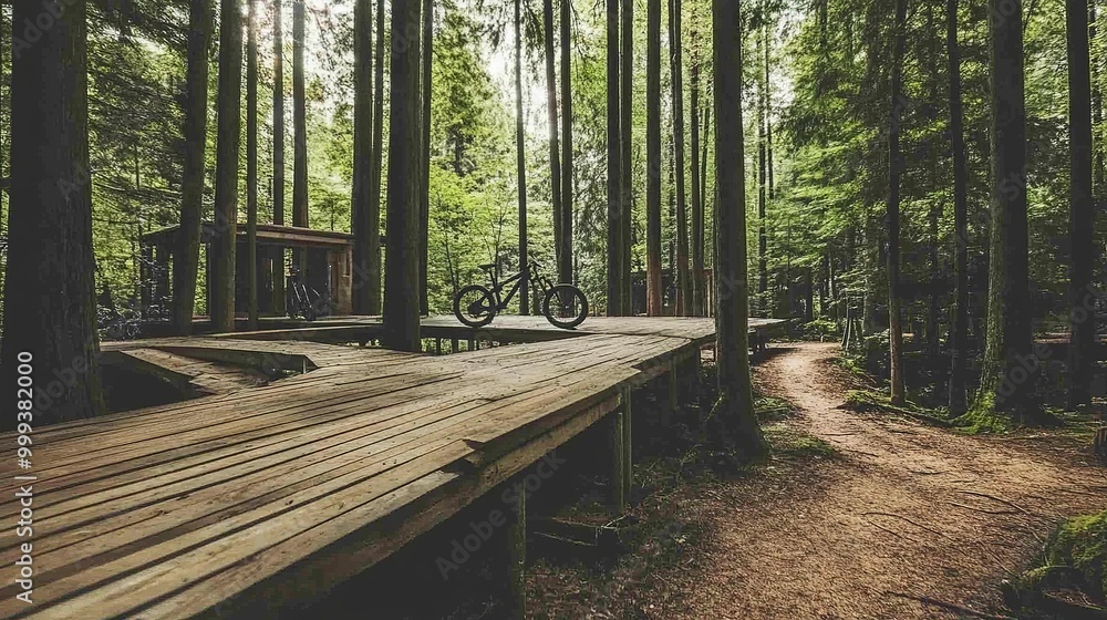 Fototapeta premium Podium in the Forest