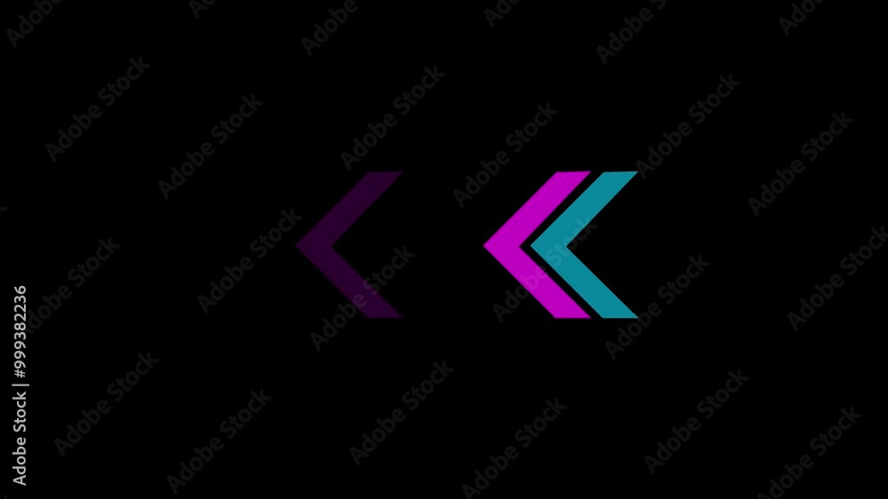 Neon arrow showing the direction on a transparent background Neon arrow showing the direction on a transparent background