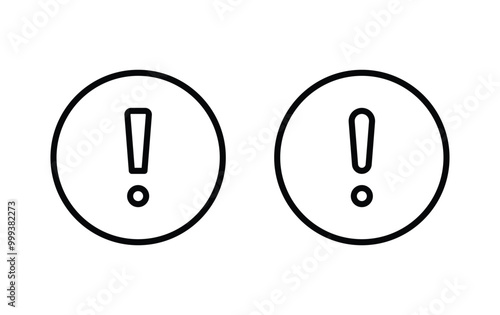 Warning icon vector