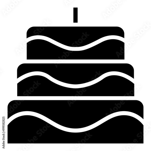 Birthday Cake Simple Solid Icon