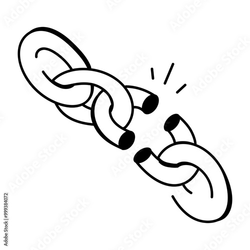 A hand drawn icon of link building 


