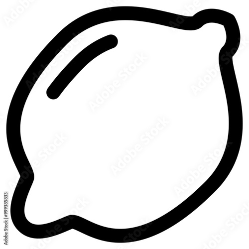 Lemonade Icon Outline Style. Simple Fruit Vector Illustration.