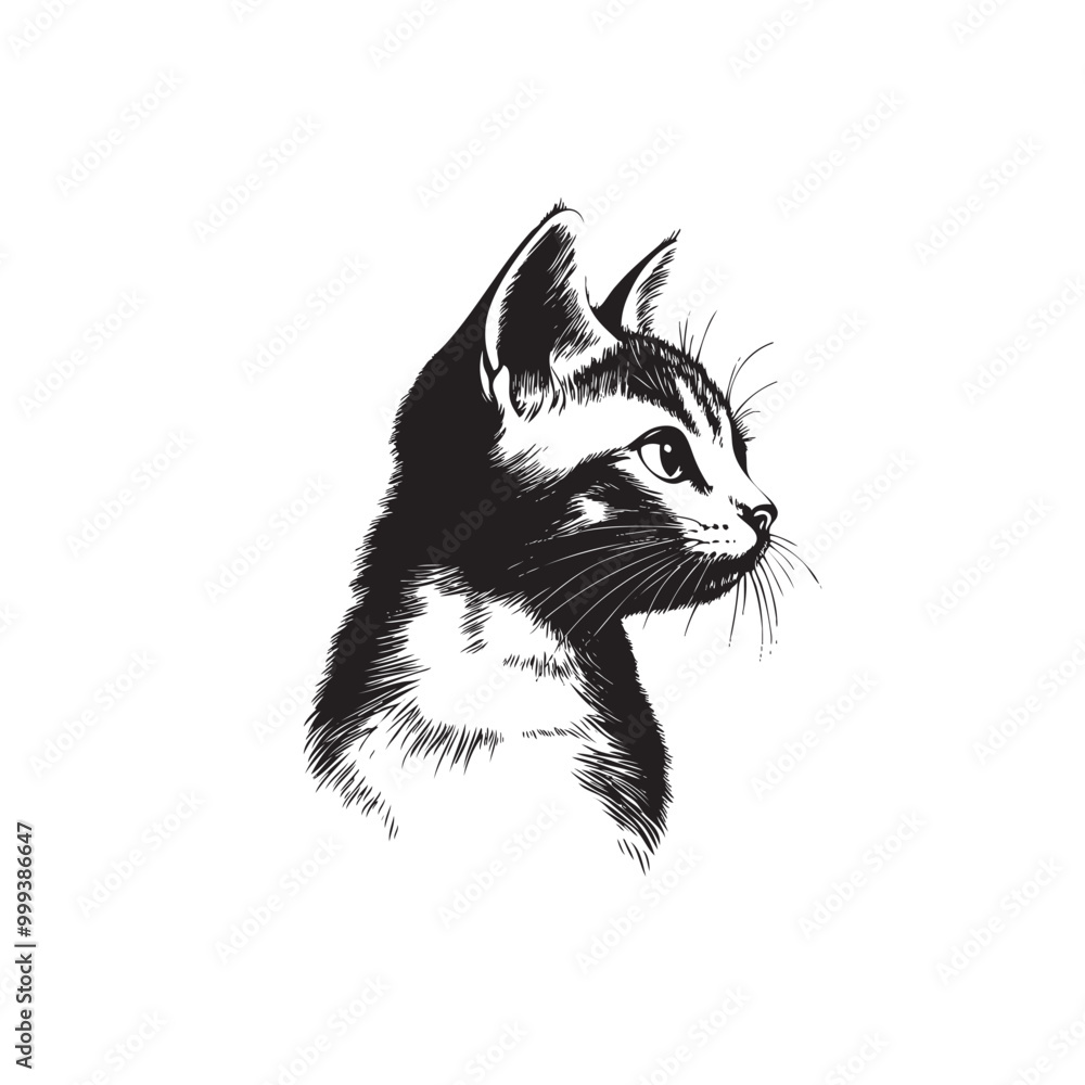 Fototapeta premium Walking Cat vector icon. Cat silhouette symbol. Linear style sign for mobile concept and web design. House animals symbol logo illustration