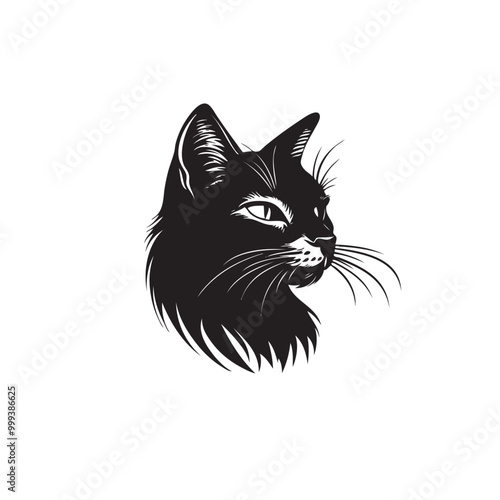 Walking Cat vector icon. Cat silhouette symbol. Linear style sign for mobile concept and web design. House animals symbol logo illustration