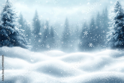 Wallpaper Mural Beautiful Winter Snowy Background Torontodigital.ca