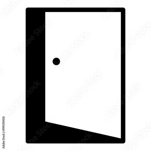 Door Open Simple Solid Icon.
