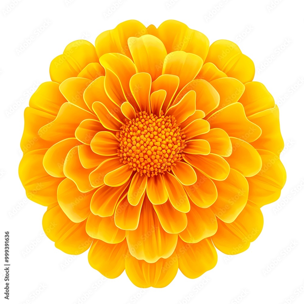 Beautiful Yellow Zinnia Flower Isolated on White Background Beautiful Yellow Zinnia Flower Isolated on White Background
