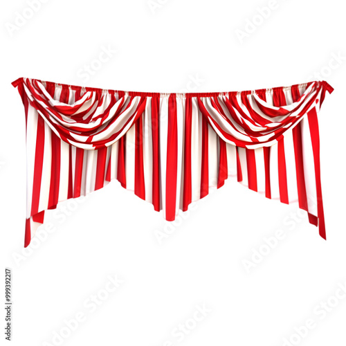 Realistic curtains set cloth PNG cutout isolated on white and transparent background.