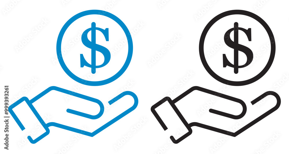 Save money icon Money savings and finance designed , editable stroke vector linear icons set Save money icon Money savings and finance designed , editable stroke vector linear icons set