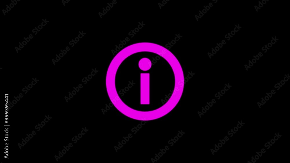 Help desk i circle shape icon animation Help desk i circle shape icon animation