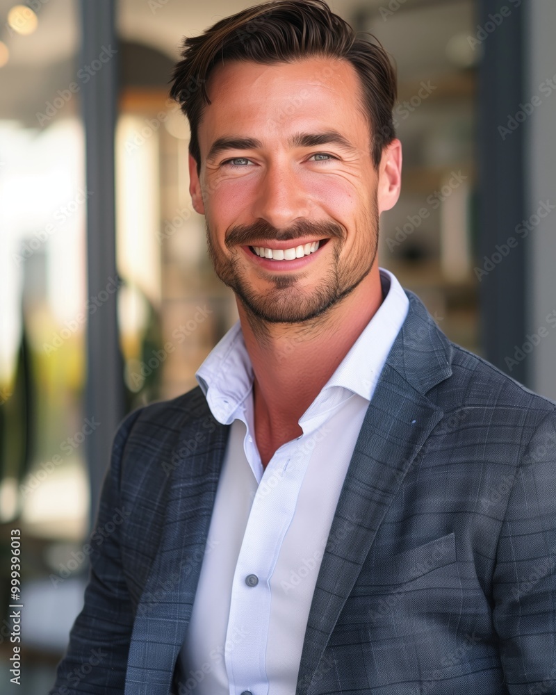 Professional Businessman Smiling in a Corporate Environment - Perfect for Business and Marketing Use Professional Businessman Smiling in a Corporate Environment - Perfect for Business and Marketing Use