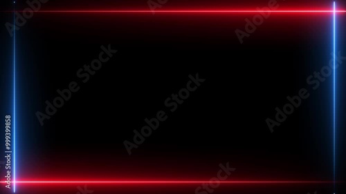 Wallpaper Mural Neon Light Glowing Various Color Seamless Neon Light Line Technology, Neon line and rectangle animation Torontodigital.ca