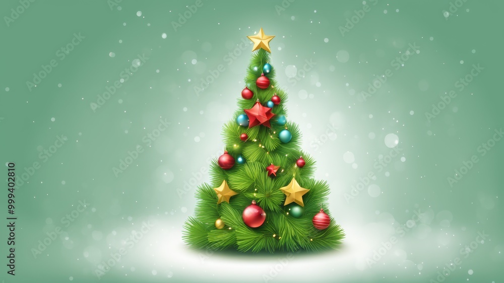 christmas tree on a red background christmas tree on a red background