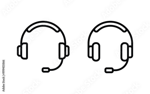 Headphone icon, customer services icon vector