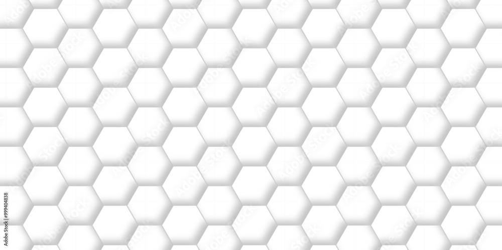 Vector abstract 3d white hexagon realistic mesh cell honeycomb texture. geometric white grid emboss hexagonal background. luxury emboss honeycomb white pattern shadow polygonal square web connection. Vector abstract 3d white hexagon realistic mesh cell honeycomb texture. geometric white grid emboss hexagonal background. luxury emboss honeycomb white pattern shadow polygonal square web connection.
