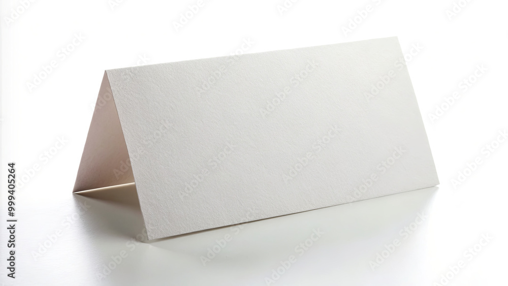 Paper Table Card Horizontal on White Background. Paper Table Card Horizontal on White Background.