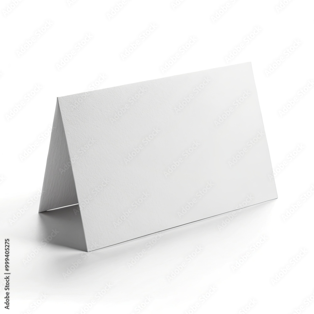 Paper Table Card Horizontal on White Background. Paper Table Card Horizontal on White Background.