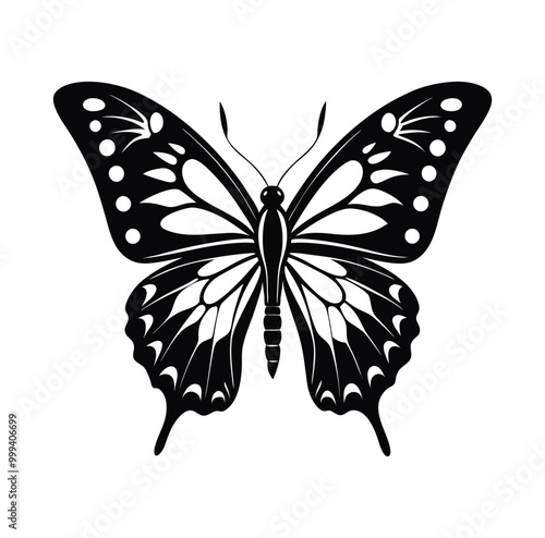 Butterfly vector silhouette