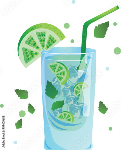  Mojito in glass for bar
