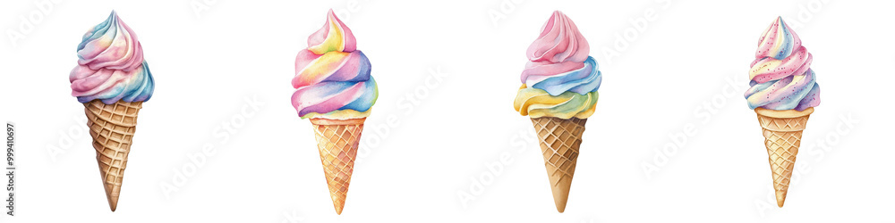 Vibrant and Whimsical Assortment of Artfully Crafted Artisanal Ice Cream Cones in a Rainbow of Flavors and Textures Inviting the Viewer to Indulge in a Sweet and Refreshing Treat Vibrant and Whimsical Assortment of Artfully Crafted Artisanal Ice Cream Cones in a Rainbow of Flavors and Textures Inviting the Viewer to Indulge in a Sweet and Refreshing Treat