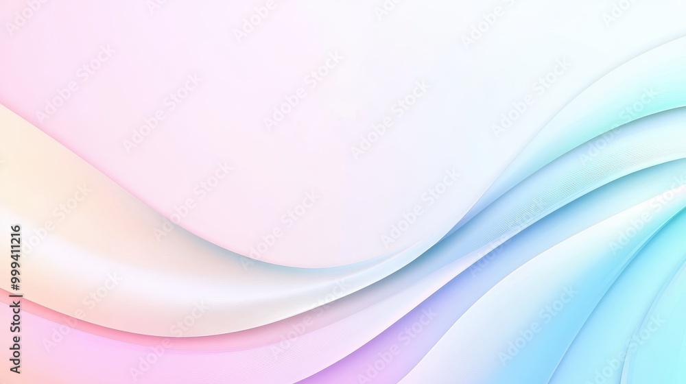 Fototapeta premium Minimalist abstract background with soft pastel gradients. Gentle transitions between pinks, blues, and greens for a fresh, modern look.