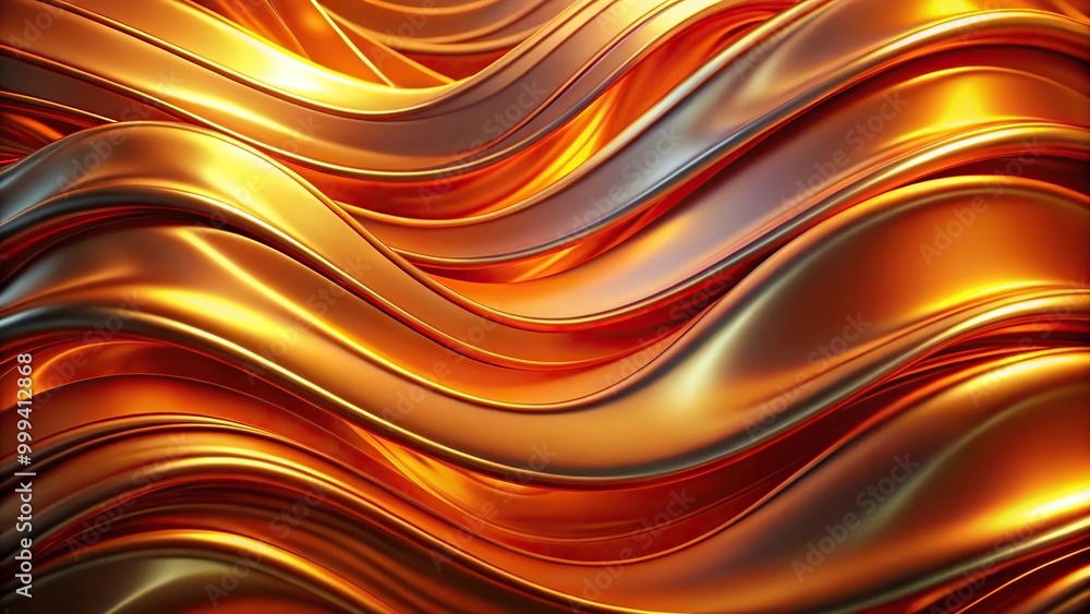Abstract background with flowing metallic and glowing orange textures Abstract background with flowing metallic and glowing orange textures