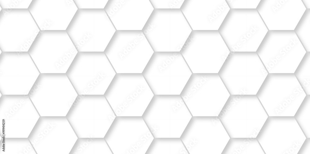 Vector abstract 3d white hexagon realistic mesh cell honeycomb texture. geometric white grid emboss hexagonal background. luxury emboss honeycomb white pattern shadow polygonal square web connection. Vector abstract 3d white hexagon realistic mesh cell honeycomb texture. geometric white grid emboss hexagonal background. luxury emboss honeycomb white pattern shadow polygonal square web connection.