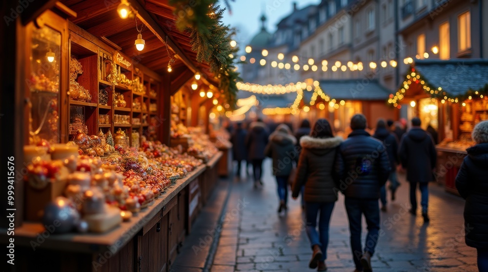 Enchanting Winter Market Scene Enchanting Winter Market Scene