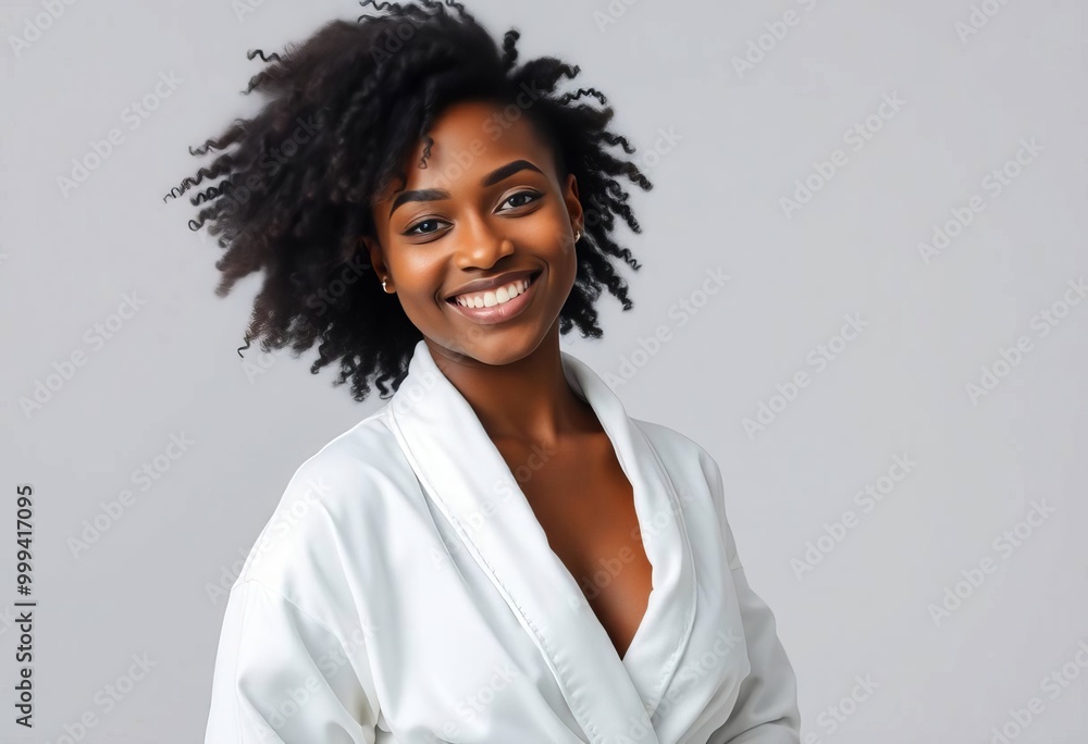 Smiling Woman with Natural Hair Smiling Woman with Natural Hair