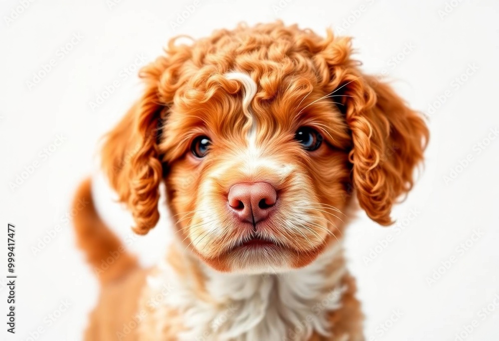 Adorable Puppy with Curly Fur Adorable Puppy with Curly Fur