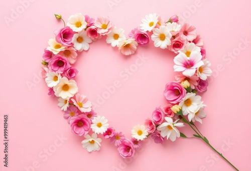 Colorful Floral Heart Arrangement