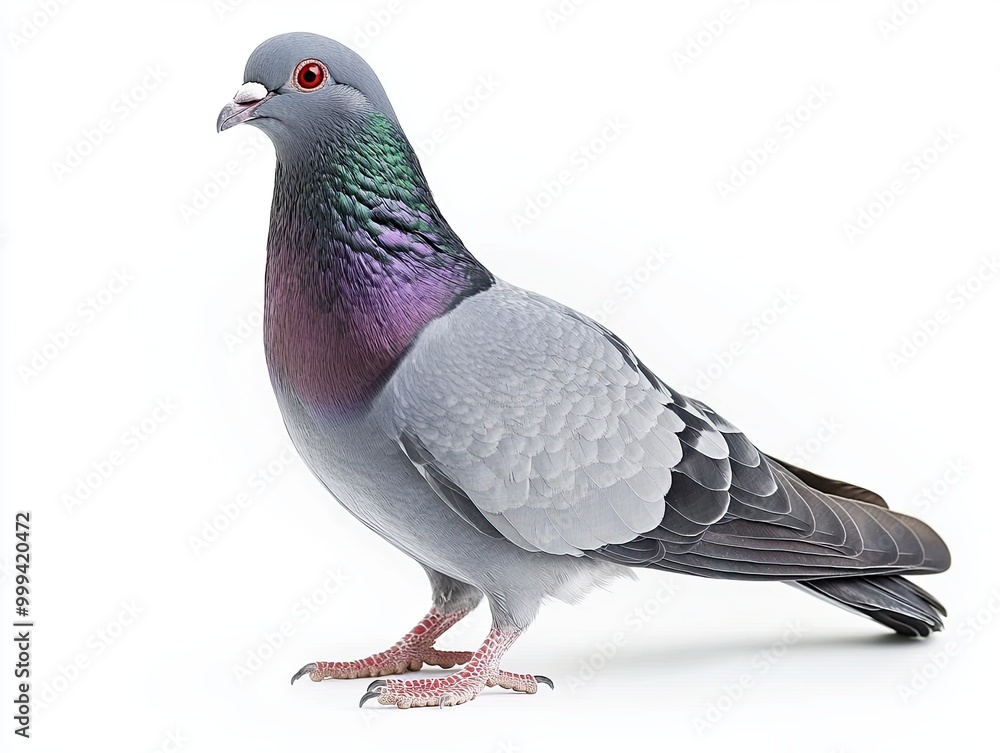 Naklejka premium Pigeon isolated on white background