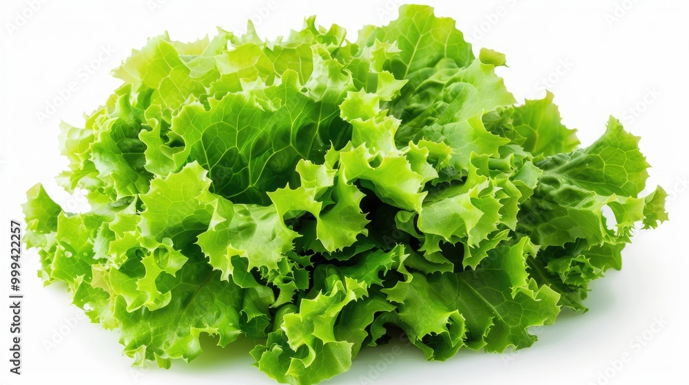 Fresh Organic Lettuce Isolated On White Background Fresh Organic Lettuce Isolated On White Background