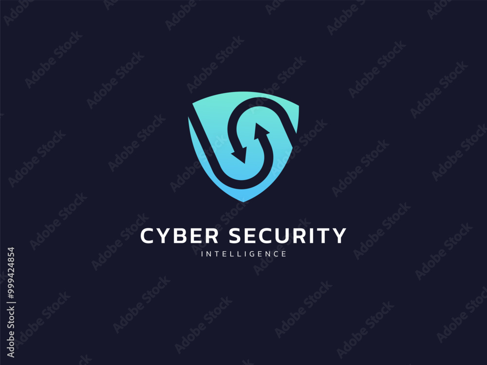 Cyber Security ai intelligence protection shield with Two Arrows Trade logo vector design concept. Artificial intelligence Protection Guard for big data, ui, new tech, robot, web, financial, crypto. Cyber Security ai intelligence protection shield with Two Arrows Trade logo vector design concept. Artificial intelligence Protection Guard for big data, ui, new tech, robot, web, financial, crypto.