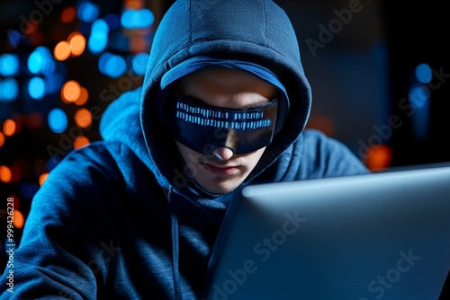 Hacker using a digital brute force tool, showing hundreds of password attempts rapidly testing combinations on a secure system photo