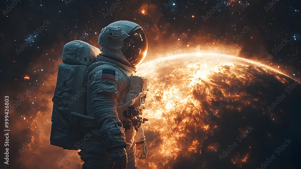 A Cinematic Shot of an Astronaut in Space Surrounded by Stars
A Cinematic Shot of an Astronaut in Space Surrounded by Stars
