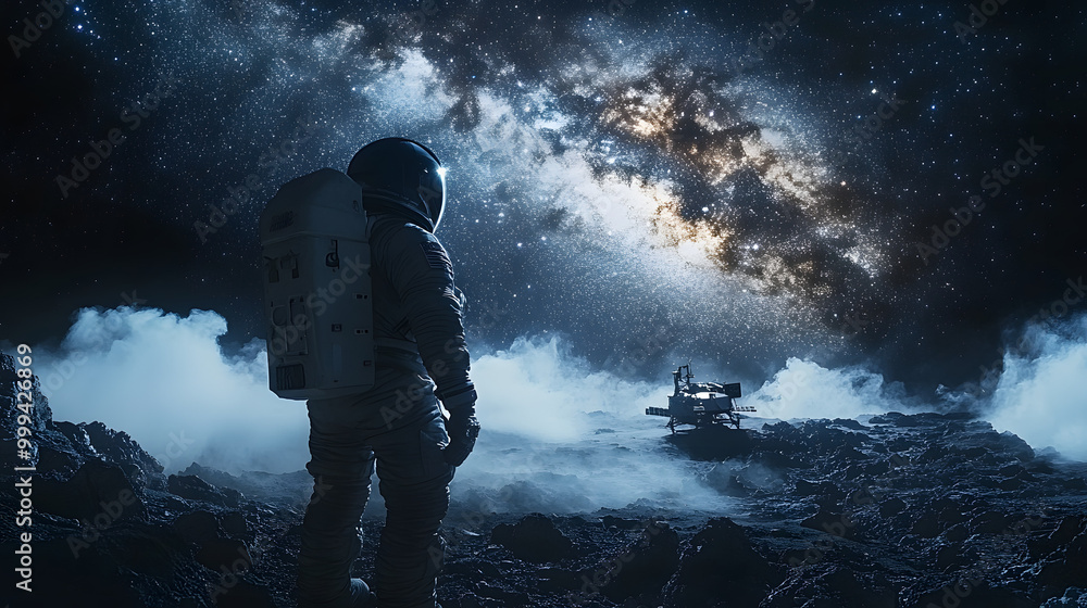 A Cinematic Shot of an Astronaut in Space Surrounded by Stars
A Cinematic Shot of an Astronaut in Space Surrounded by Stars