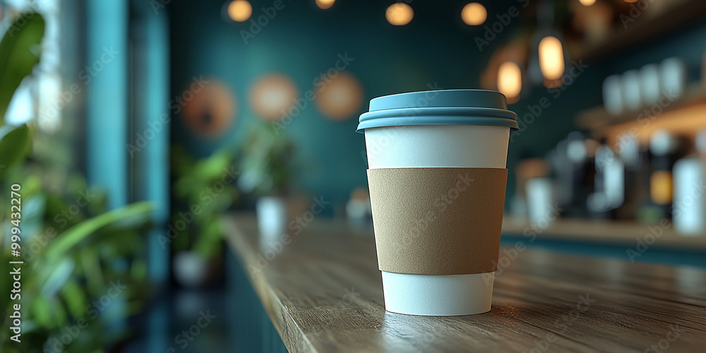 Photo of a hot coffee in a paper cup Photo of a hot coffee in a paper cup