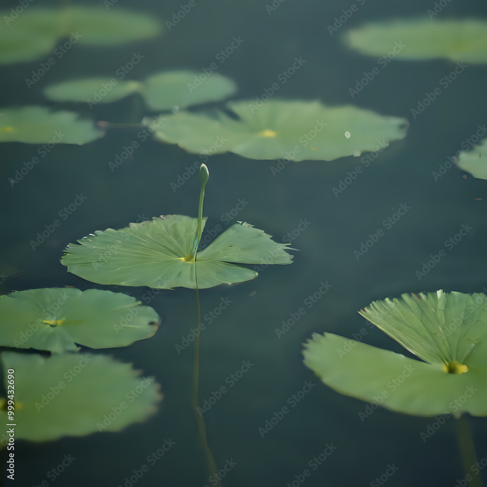 a small white flower in the middle of a pond a small white flower in the middle of a pond