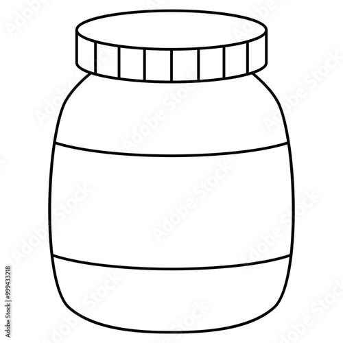 illustration of a jar glassware