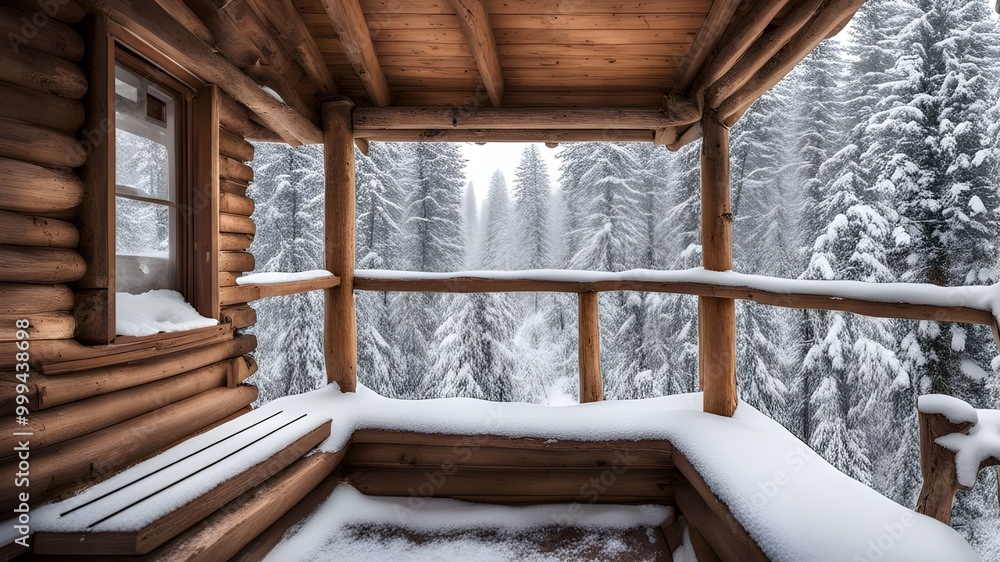 cabin with winter cabin with winter