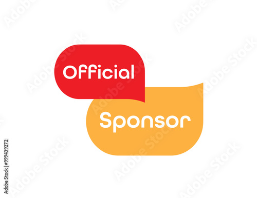 official sponsor sign on white background	