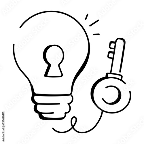 Opportunity icon in drawing style 

