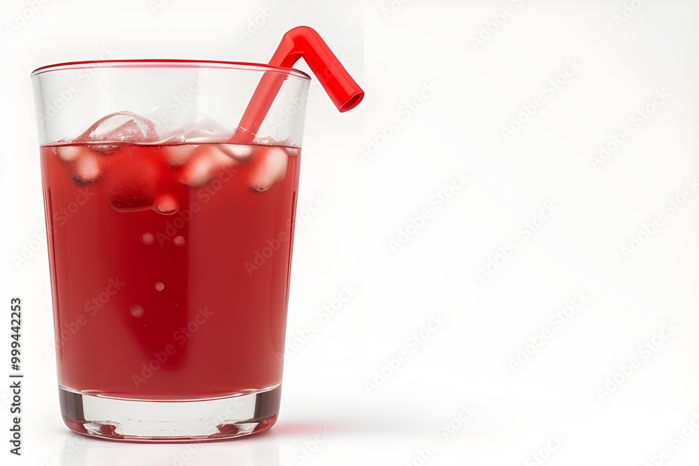 Vibrant Red Soda Bottle Isolated on White Background Vibrant Red Soda Bottle Isolated on White Background